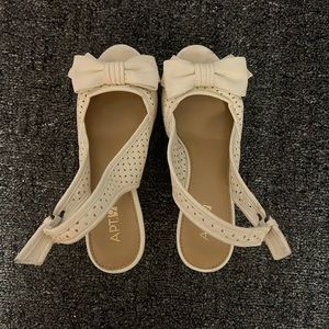 White Sling Back Sandals